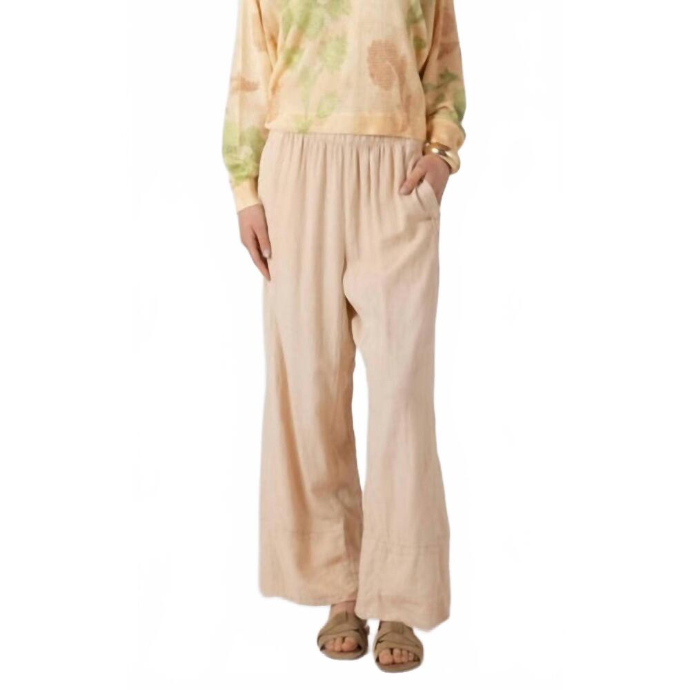 NEW DEX CLOTHING wide leg linen pants in sandy blush